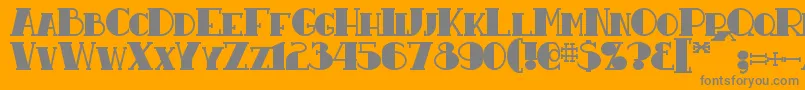 ResavyBold Font – Gray Fonts on Orange Background