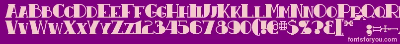 ResavyBold Font – Pink Fonts on Purple Background