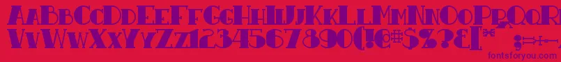 ResavyBold Font – Purple Fonts on Red Background