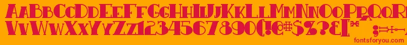 ResavyBold Font – Red Fonts on Orange Background