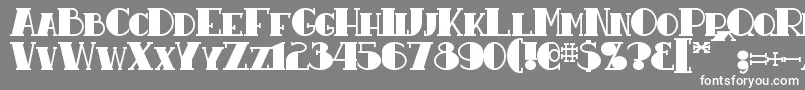 フォントResavyBold – 灰色の背景に白い文字