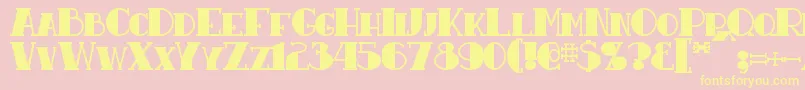 ResavyBold-Schriftart – Gelbe Schriften auf rosa Hintergrund