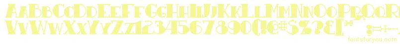 ResavyBold Font – Yellow Fonts on White Background