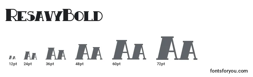 ResavyBold Font Sizes