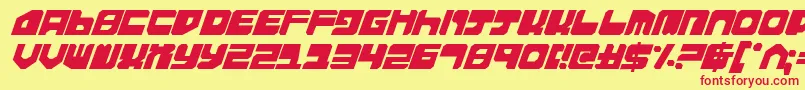 Extechchop Font – Red Fonts on Yellow Background