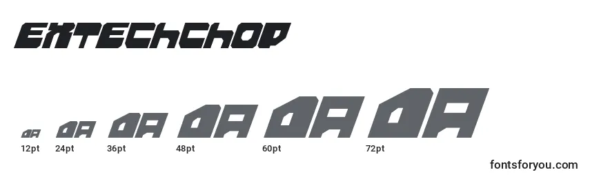 Extechchop Font Sizes