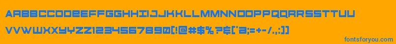 futureforcescond Font – Blue Fonts on Orange Background