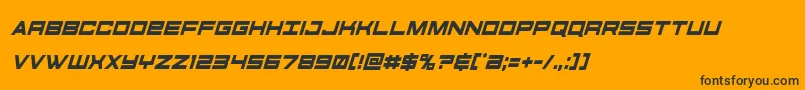 futureforcescondital Font – Black Fonts on Orange Background