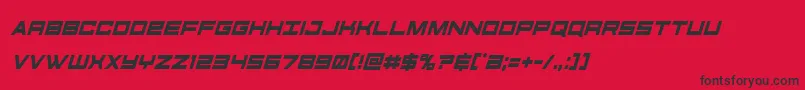 フォントfutureforcescondital – 赤い背景に黒い文字