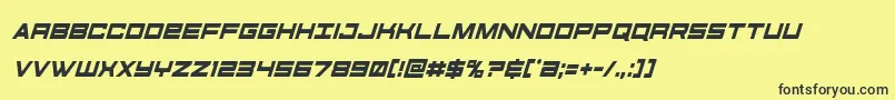 futureforcescondital Font – Black Fonts on Yellow Background