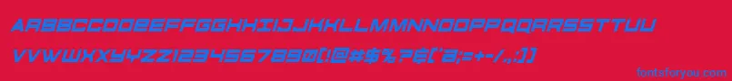 futureforcescondital Font – Blue Fonts on Red Background