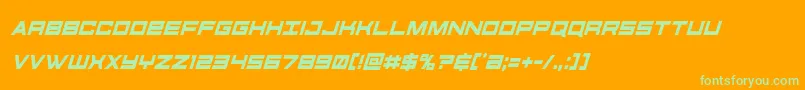futureforcescondital Font – Green Fonts on Orange Background