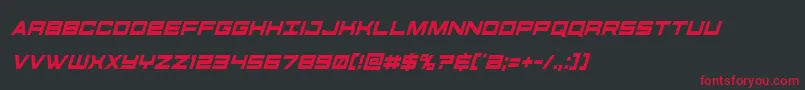 futureforcescondital Font – Red Fonts on Black Background