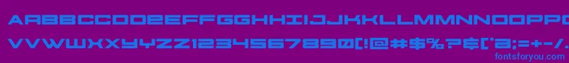 futureforcesexpand Font – Blue Fonts on Purple Background