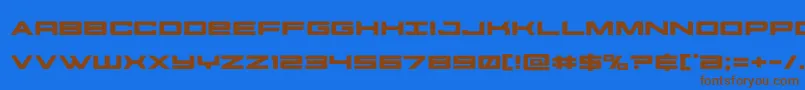 futureforcesexpand Font – Brown Fonts on Blue Background