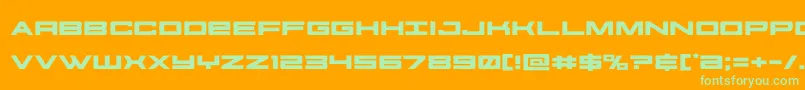 futureforcesexpand Font – Green Fonts on Orange Background