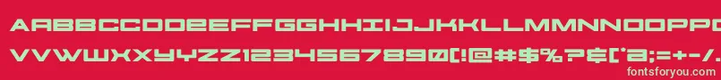 futureforcesexpand Font – Green Fonts on Red Background