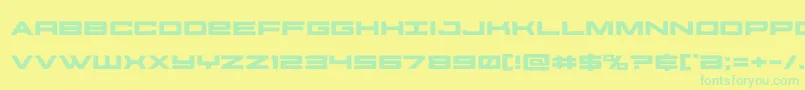 futureforcesexpand Font – Green Fonts on Yellow Background