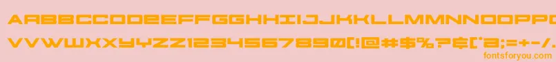 Fonte futureforcesexpand – fontes laranjas em um fundo rosa