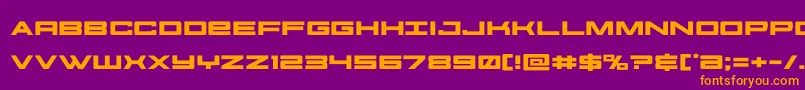 futureforcesexpand-Schriftart – Orangefarbene Schriften auf violettem Hintergrund