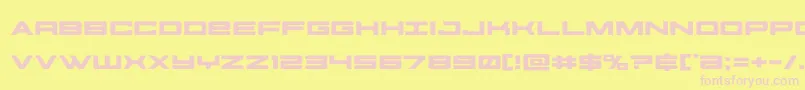 futureforcesexpand-fontti – vaaleanpunaiset fontit keltaisella taustalla