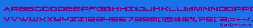フォントfutureforcesexpand – 紫色のフォント、青い背景