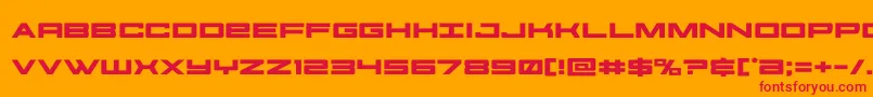 フォントfutureforcesexpand – オレンジの背景に赤い文字