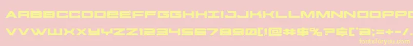 futureforcesexpand Font – Yellow Fonts on Pink Background
