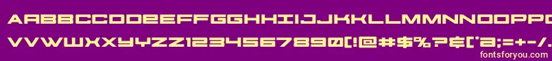 futureforcesexpand Font – Yellow Fonts on Purple Background