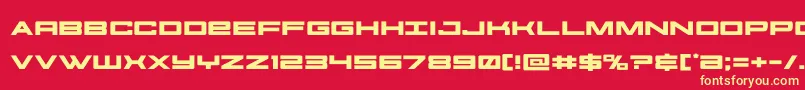 futureforcesexpand Font – Yellow Fonts on Red Background