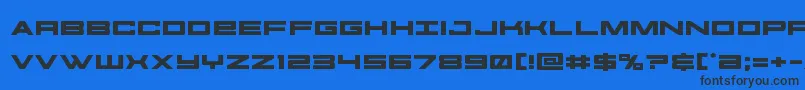 futureforcesexpand Font – Black Fonts on Blue Background