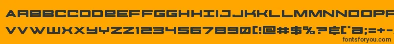 futureforcesexpand Font – Black Fonts on Orange Background