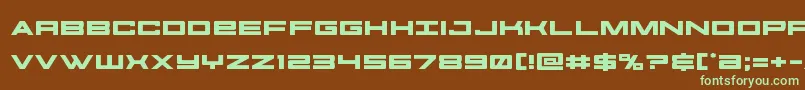 futureforcesexpand Font – Green Fonts on Brown Background