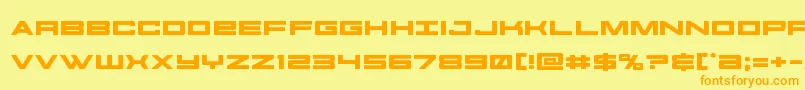 futureforcesexpand Font – Orange Fonts on Yellow Background