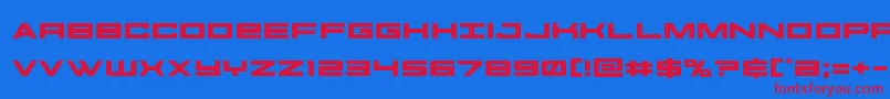 futureforcesexpand Font – Red Fonts on Blue Background