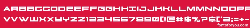 フォントfutureforcesexpand – 赤い背景に白い文字