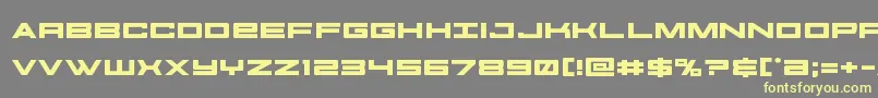 futureforcesexpand-fontti – keltaiset fontit harmaalla taustalla