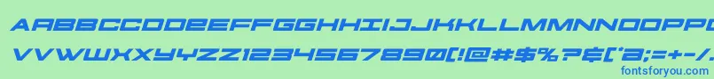 futureforcesexpandital Font – Blue Fonts on Green Background