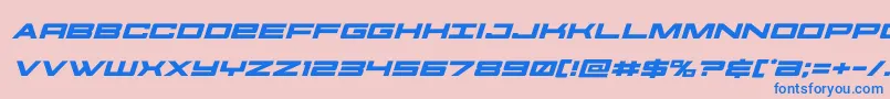 futureforcesexpandital Font – Blue Fonts on Pink Background