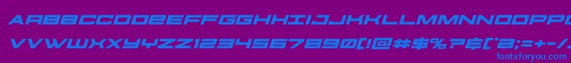 futureforcesexpandital Font – Blue Fonts on Purple Background