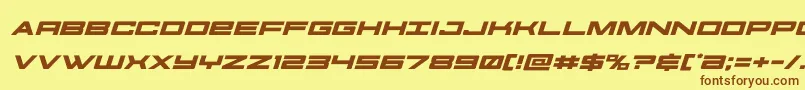 futureforcesexpandital Font – Brown Fonts on Yellow Background