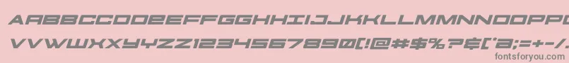 futureforcesexpandital Font – Gray Fonts on Pink Background