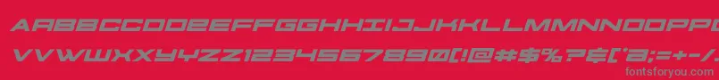 futureforcesexpandital Font – Gray Fonts on Red Background