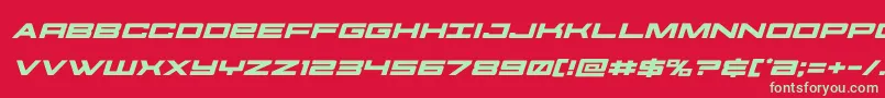 futureforcesexpandital Font – Green Fonts on Red Background