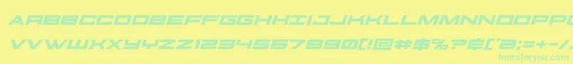 futureforcesexpandital Font – Green Fonts on Yellow Background