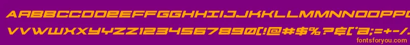 futureforcesexpandital Font – Orange Fonts on Purple Background
