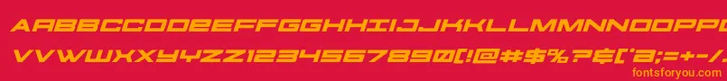 futureforcesexpandital Font – Orange Fonts on Red Background