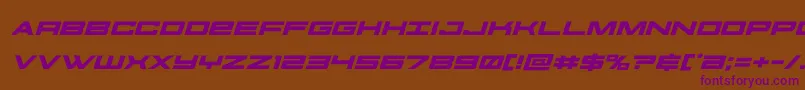 futureforcesexpandital Font – Purple Fonts on Brown Background