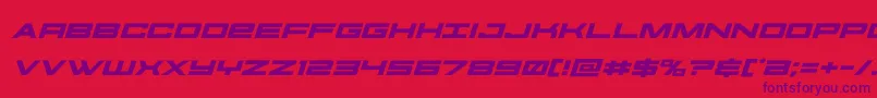 futureforcesexpandital Font – Purple Fonts on Red Background