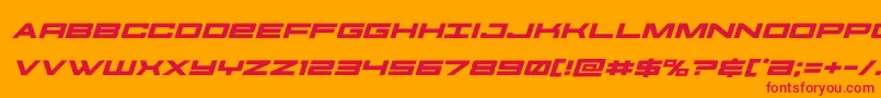 futureforcesexpandital Font – Red Fonts on Orange Background